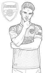 Printable coloring - Declan Rice - Arsenal FC