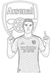 Downloadable coloring - Viktor Gyökeres - Arsenal FC