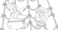 Coloring sheet - Assaulting the rope net - The SpongeBob Movie - Search for SquarePants