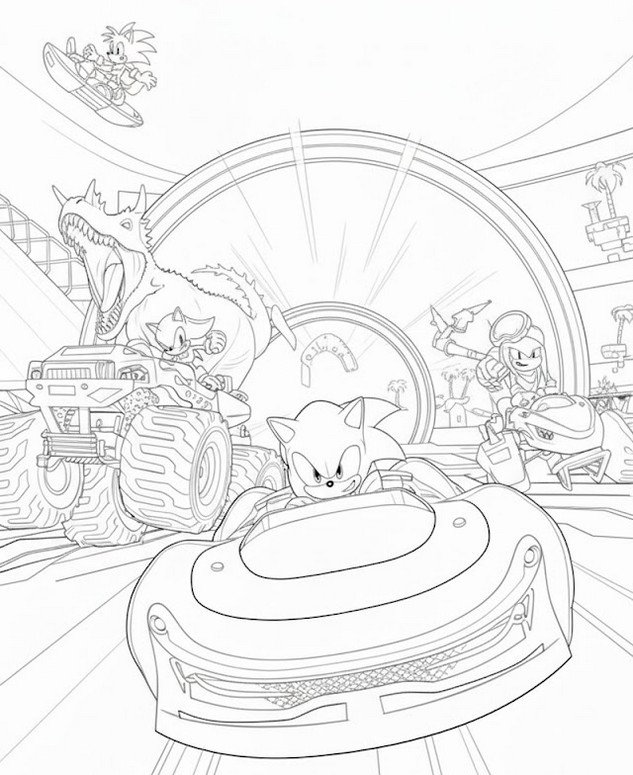 Downloadable coloring - Sonic Racing: CrossWorlds - Video Games 2026