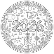 Kleurblad - Mystieke viering - Chinees Nieuwjaar 2026