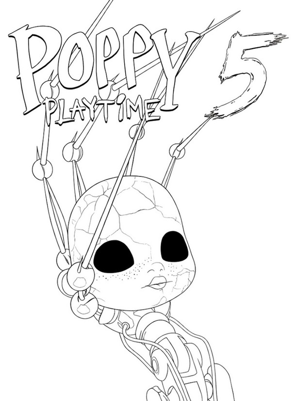 Ausmalbild - Die mechanische Puppe - Poppy Playtime - Kapitel 5