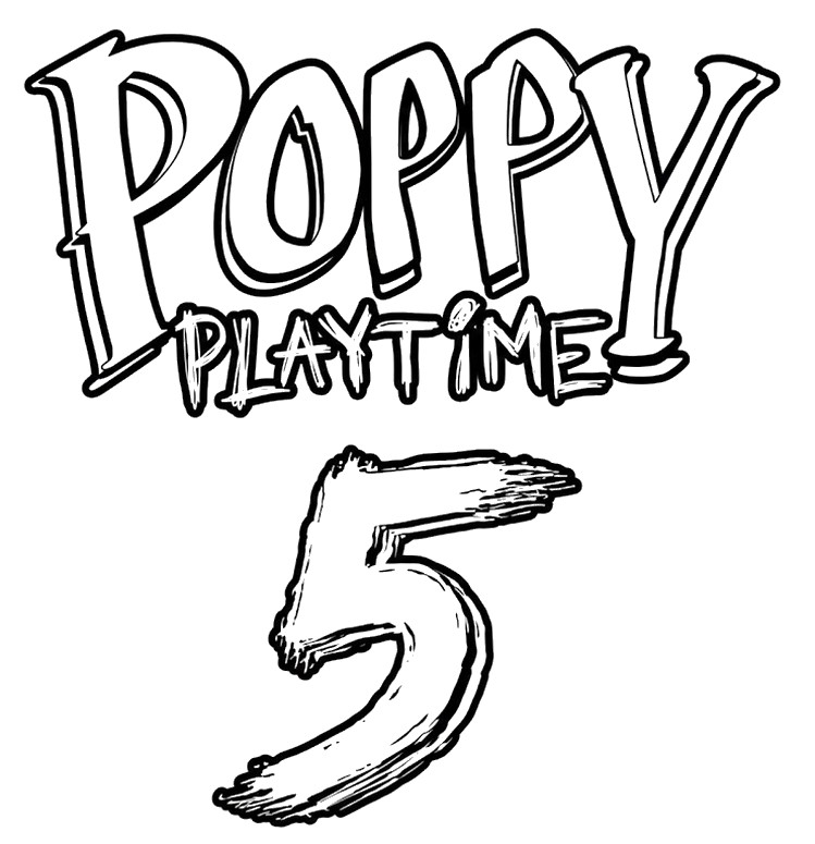 Zeichnung zum Ausmalen - Logo - Poppy Playtime - Kapitel 5