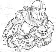 Drawing to color - The Mandalorian and Grogu - Films in theaters in 2026
