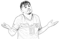 Coloring sheet - Brahim Diaz - Morocco football team