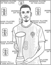 Image to color - Azzedine Ounahi - Morocco football team