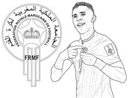 Coloring page - Soufiane Rahimi - Morocco football team