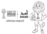 Downloadable coloring - CAN 2025 - Morocco football team