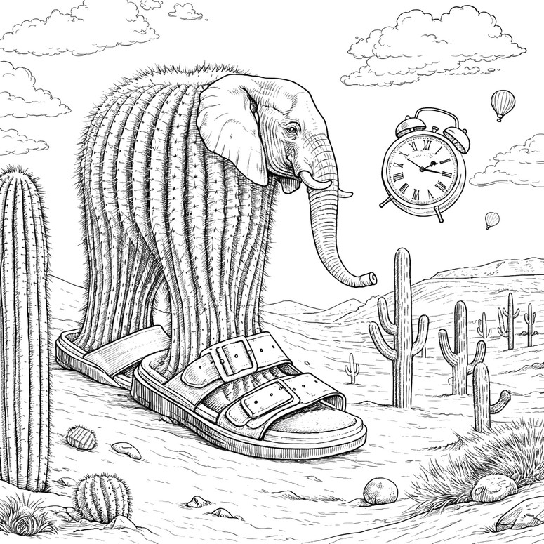 Printable coloring - Lirilì Larilà - Brainrot