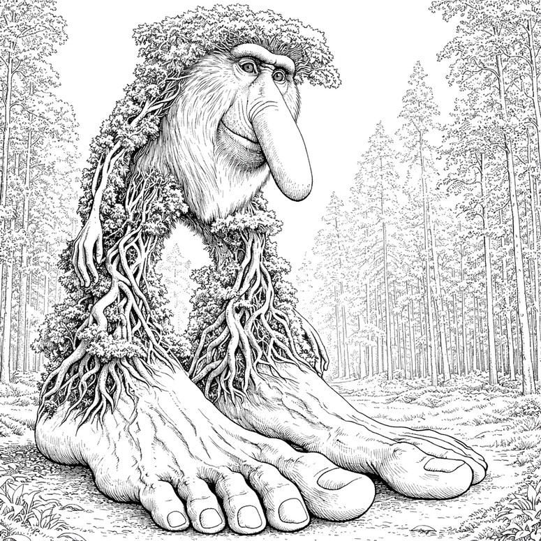 Free coloring page - Brr Brr Patapim - Brainrot