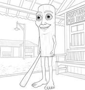 Free coloring page - Tung Tung Sahur - Brainrot