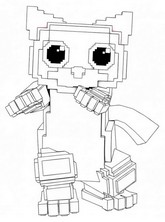 Ausmalbild zum Ausdrucken - Ay Mi Gatito - Roblox - Steal a Brainrot