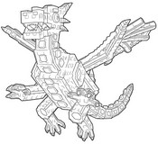 Coloriage à imprimer - Dragon Gingerini - Roblox - Steal a Brainrot