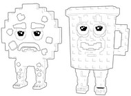 Imagen para colorear - Cooki & Milki - Roblox - Steal a Brainrot