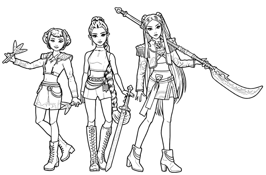 Disegno Da Colorare KPop Demon Hunters Mattel Bambole Rumi Mira Disegno Da Colorare KPop Demon Hunters Mattel Bambole Rumi Mira