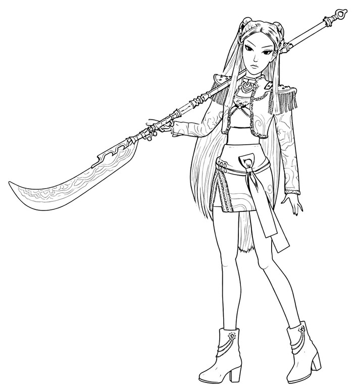 Boyanacak resim - Mira - KPop Demon Hunters - Mattel - Oyuncak Bebekler