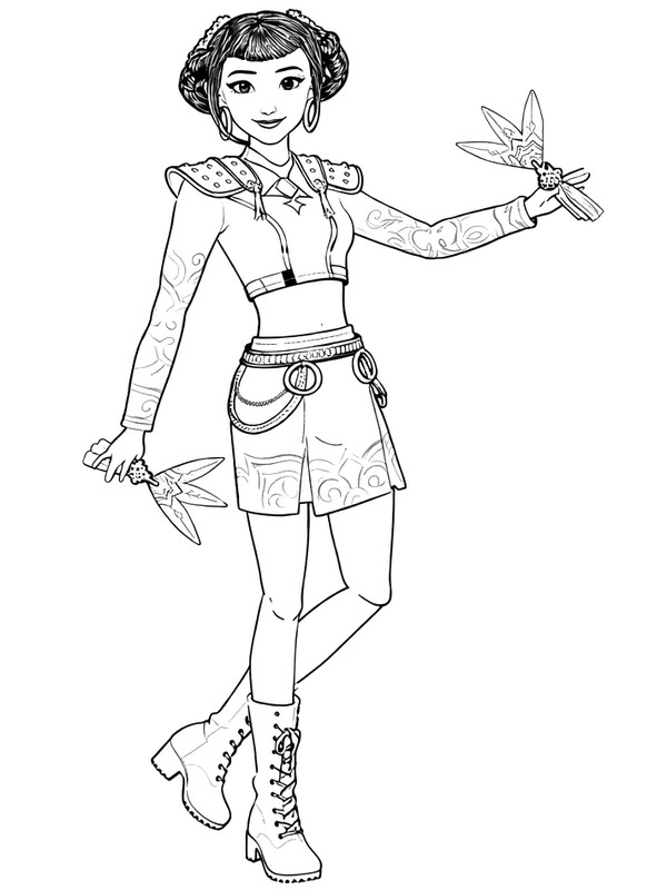 Boyama sayfası - Zoey - KPop Demon Hunters - Mattel - Oyuncak Bebekler