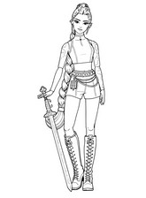 Színező - Rúmi - KPop Demon Hunters - Mattel - Babák