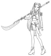 Színezhető rajz - Mira - KPop Demon Hunters - Mattel - Babák