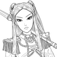 Színezőlap - Mira (arc) - KPop Demon Hunters - Mattel - Babák