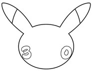 Ausmalbild zum Ausdrucken - Symbol - 30 Jubiläum von Pokémon