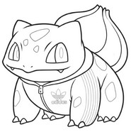 Coloriage gratuit - Bulbizarre - Pokémon x Adidas