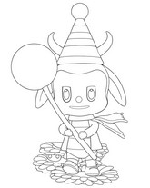 Free coloring page - Dandelion Seeds - Labubu in the spring