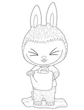 Coloring sheet - Water Lilies - Labubu in the spring