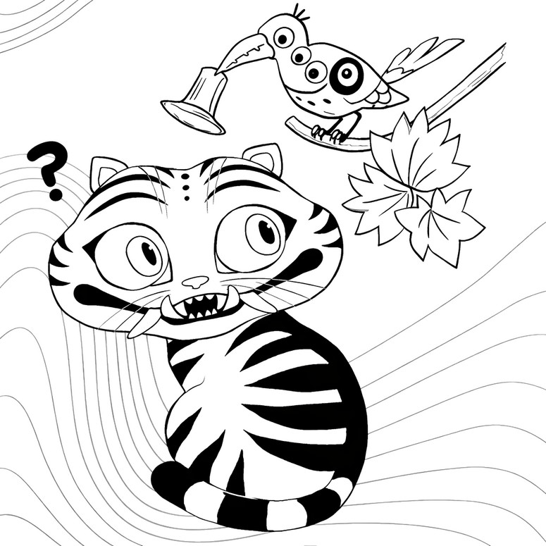 Coloring page - Derpy - Kpop Demon Hunters - Storybook