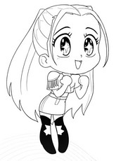 Free coloring page - Mira - Kpop Demon Hunters - Storybook