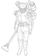 Bild att färglägga - Kamerakvinna - Sidibi Toilet