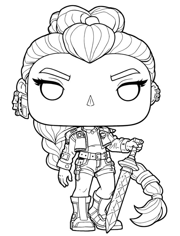 Coloring sheet - Rumi - Kpop Demon Hunters - Funko Pop