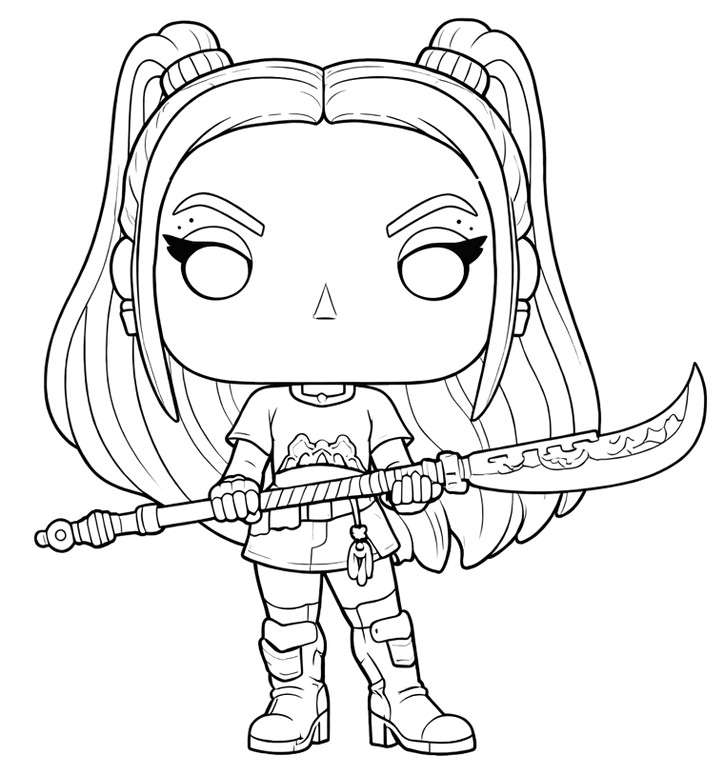 Downloadable coloring - Mira - Kpop Demon Hunters - Funko Pop