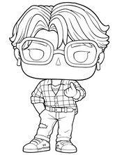 Printable coloring - Jinu - Kpop Demon Hunters - Funko Pop