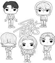 Free coloring page - Saja Boys - Kpop Demon Hunters - Funko Pop