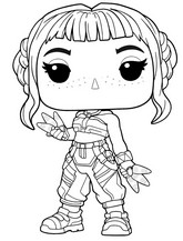 Coloring sheet - Zoey - Kpop Demon Hunters - Funko Pop