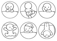 Ausmalbild zum Ausdrucken - Hippers - Smiski