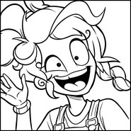 Coloriage à imprimer - Le sourire malicieux - Poppy Playtime 5 - Lily Lovebraids