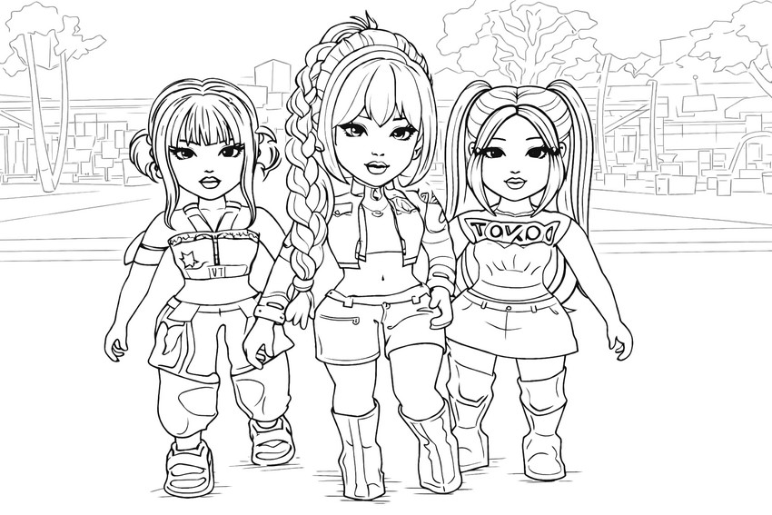 Image à colorier - Kpop Demon Hunters - Roblox - Brookhaven RP