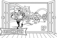 Image à colorier - Course poursuite - Roblox - Brookhaven RP