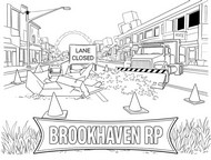 Feuille de coloriage - Travaux en ville - Roblox - Brookhaven RP