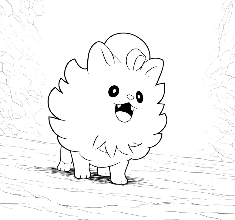 Ausmalbild - Pomfifi - Pokémon Wind und Welle