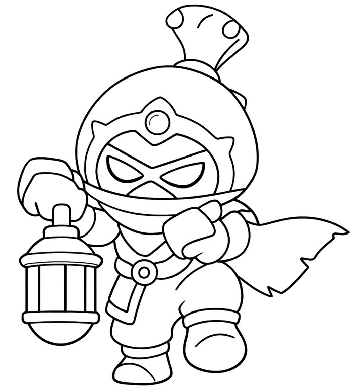Coloring sheet - Sandstalker Lily - Brawl Stars - Sands of time