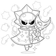 Coloring sheet - Sirius - Brawl Stars - Sands of time