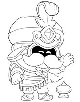 Coloring page - Sultan Cordelius - Brawl Stars - Sands of time