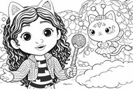 Coloring page - Dandelion Fairy - Gabby's Dollhouse - Fairylandia