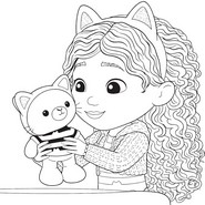 Free coloring page - Gabby & Pandy Paws - Gabby's Dollhouse - Fairylandia