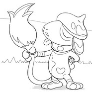 Gratis fargeleggingsark - Smearguru (Smeargle) - Pokémon Pokopia