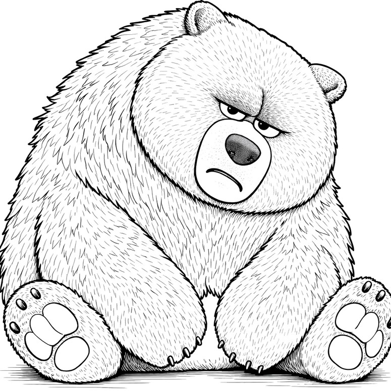 Printable coloring - Ellen Bear - Hoppers