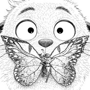 Free coloring page - The butterfly - Hoppers